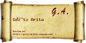 Götz Arita névjegykártya