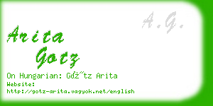 arita gotz business card